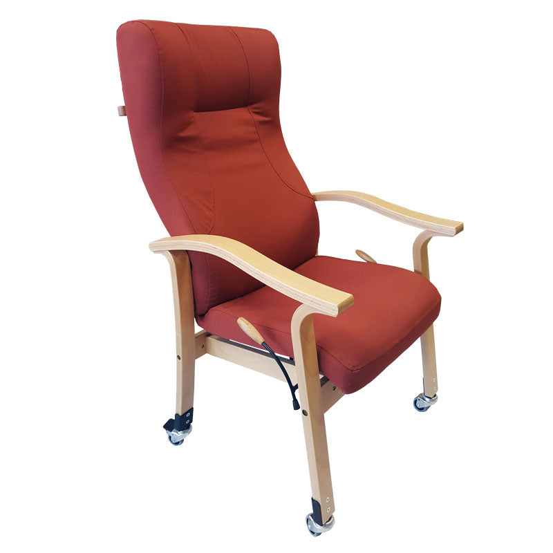 Relaxsessel mit Rollen, Transportsessel, Seniorensessel mit Rollen, SO – die Möbelmanufaktur