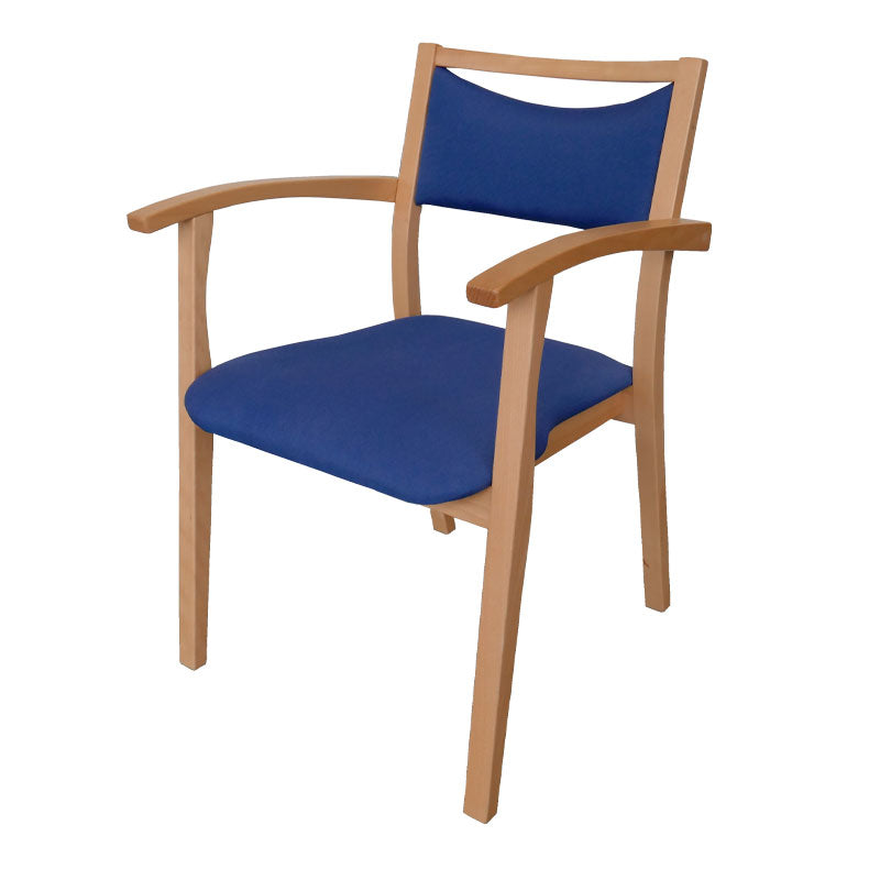 Seniorenstuhl KATRIN-L mit Armlehnen, verdoppelte Sitzpolsterung, Buch –  die Möbelmanufaktur