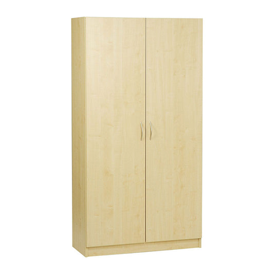 Aktenschrank / Schrank mit 2 Türen, 4 verstellbaren Fachböden für 5 Ordnerhöhen, selbstschließende 110° Scharniere, Bogengriffe Nickel, matt.