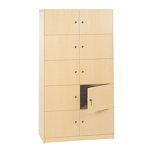 Schrank, 10 Ablagen, Schließfachschrank, Postfachschrank