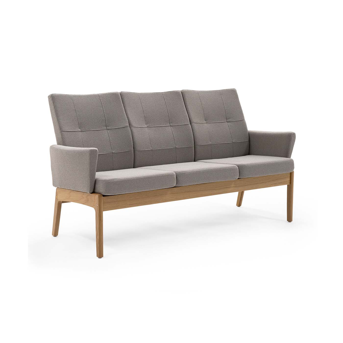 SVAN 3‑Sitzer Pflege‑Sofa – skandinavische Dreisitzer‑Bank mit überpolsterten Armlehnen